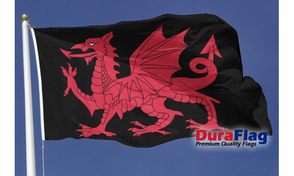 DuraFlag® Welsh Dragon Black Premium Quality Flag
